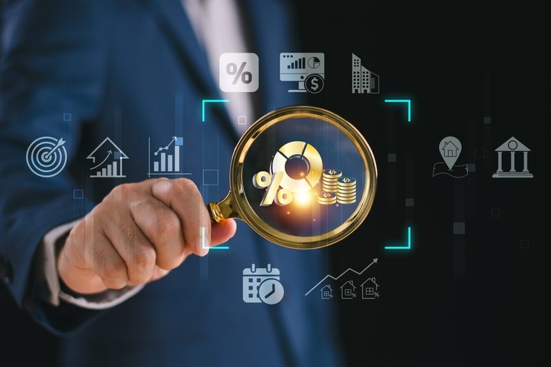 Fund,Accounting,Investment,Concept.,Businessman,Use,Magnifying,Glass,On,Mutual